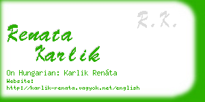 renata karlik business card